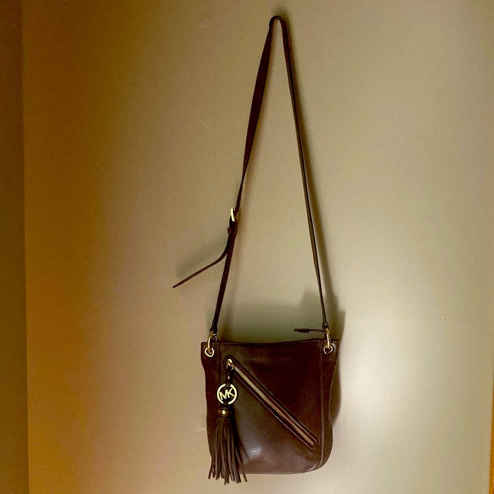 Michael Kors calf leather crossbody purses .